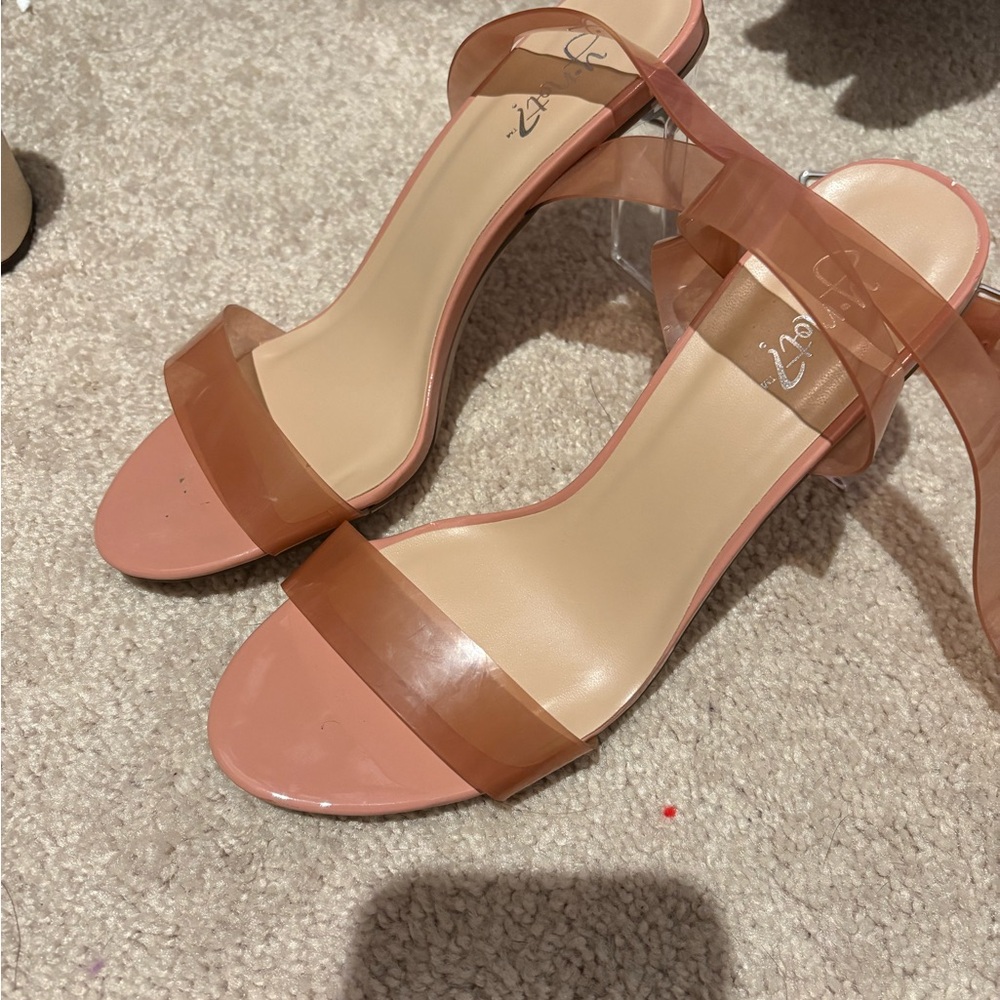 Nude blush heels